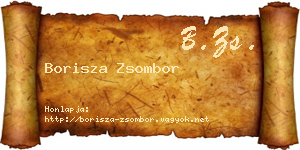 Borisza Zsombor névjegykártya